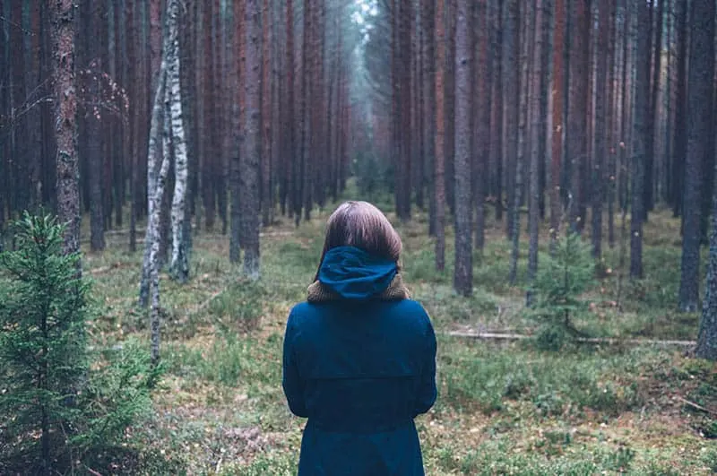 Woman in the wood