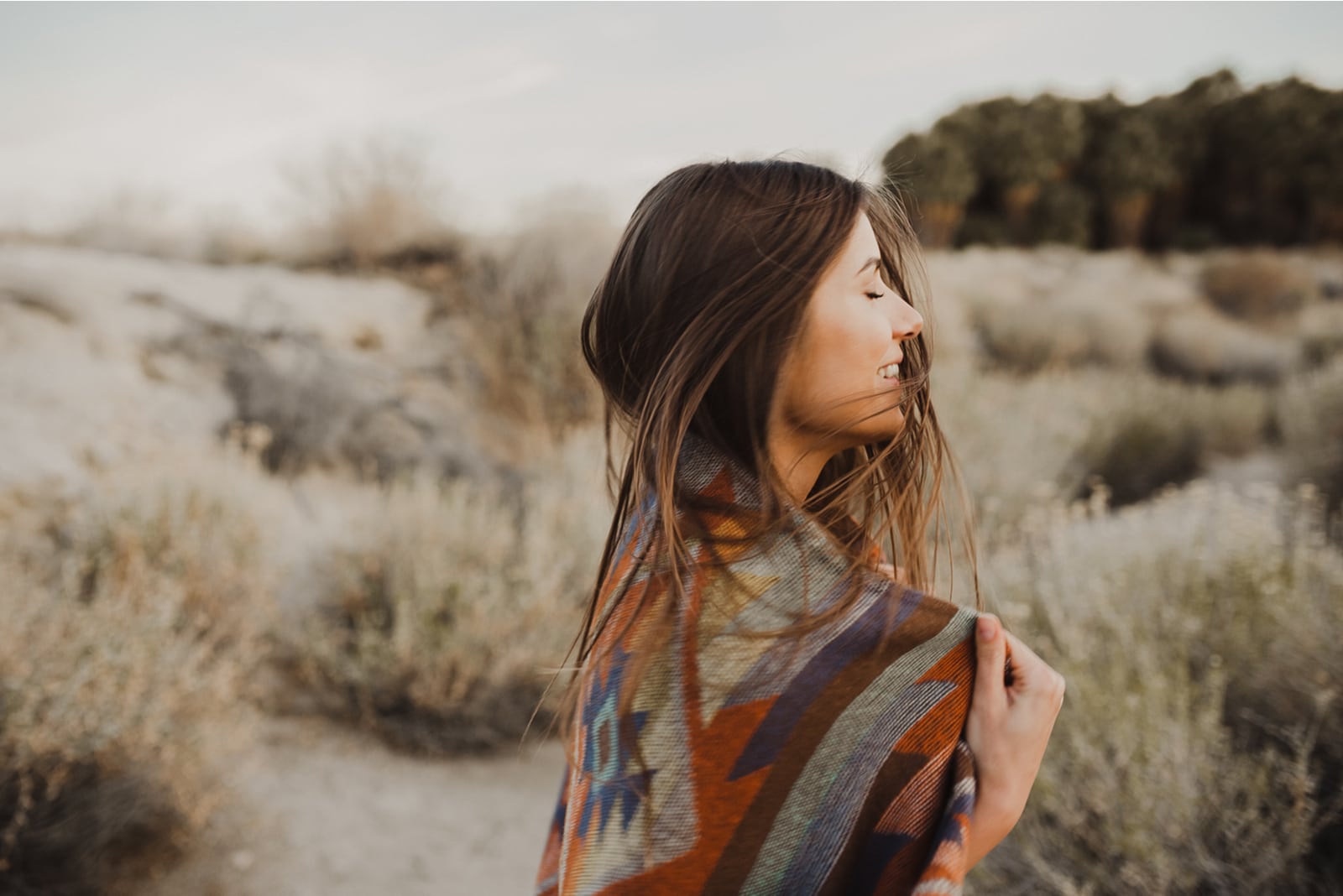 beautiful woman smiling