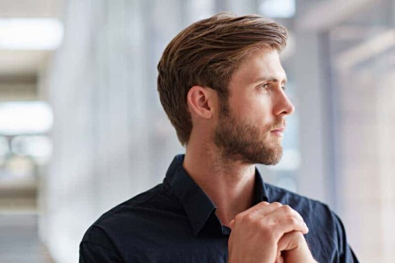 man looking into distance