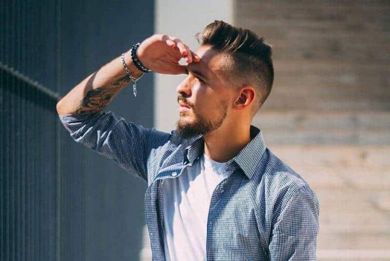 man looking in distance