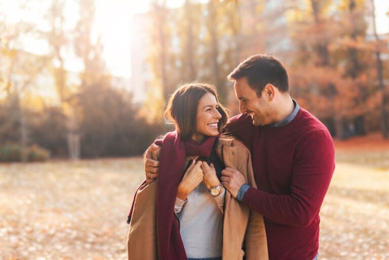 couple walking in the park