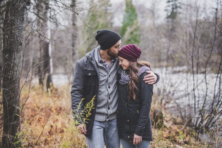 couple in autumn park