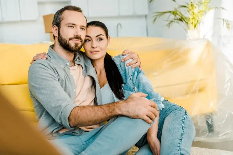 couple in new flat