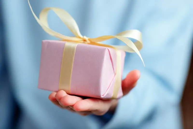 person holding a gift box