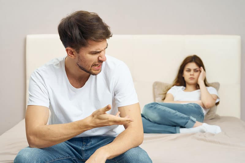 angry man yelling at girl