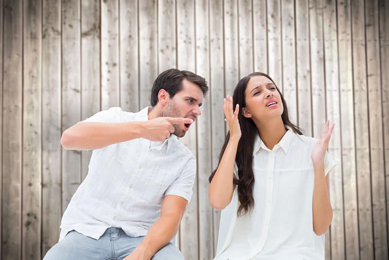 man yelling at woman outdoor