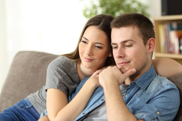 couple sitting on the couch