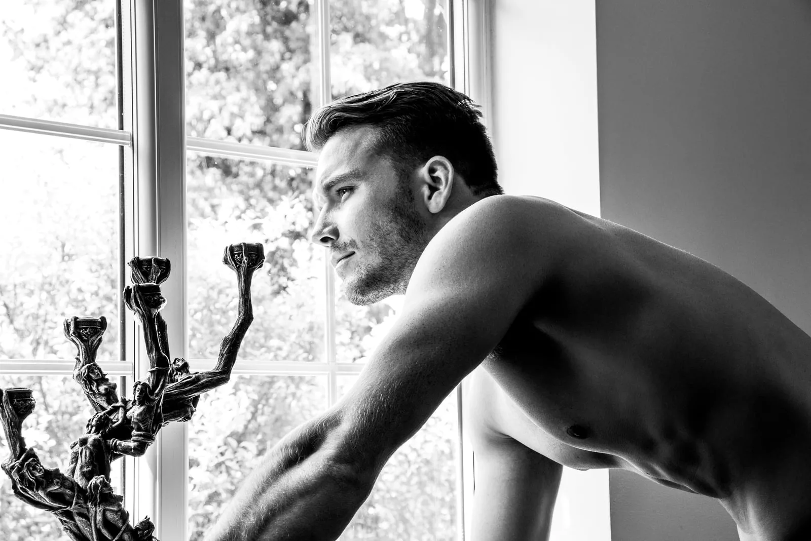 handsome shirtless man