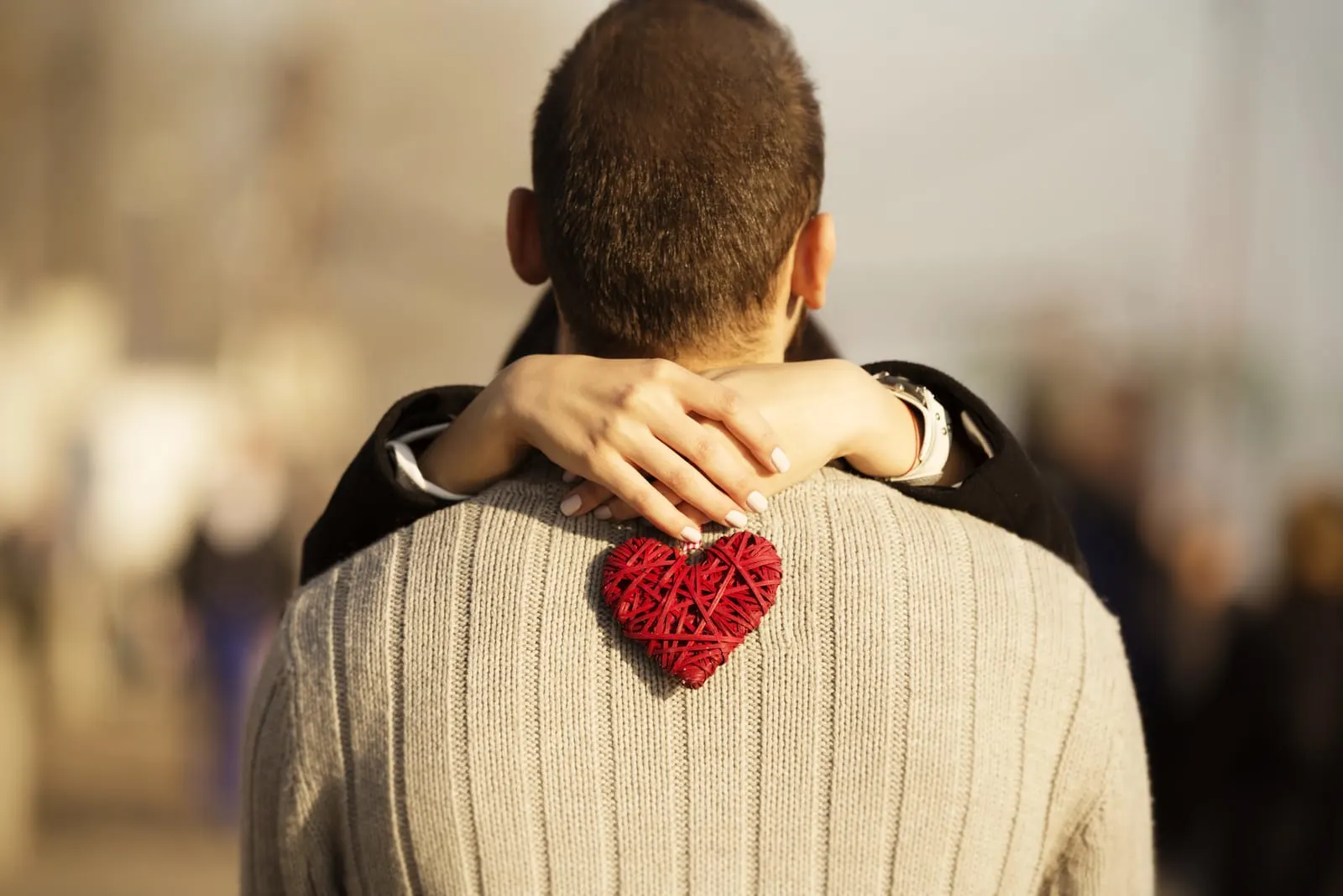 Couple in love embraced