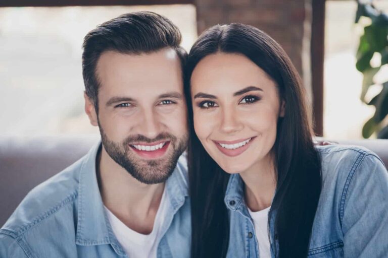 a beautiful couple laughing