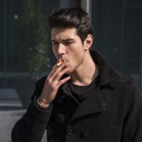 young man smoking