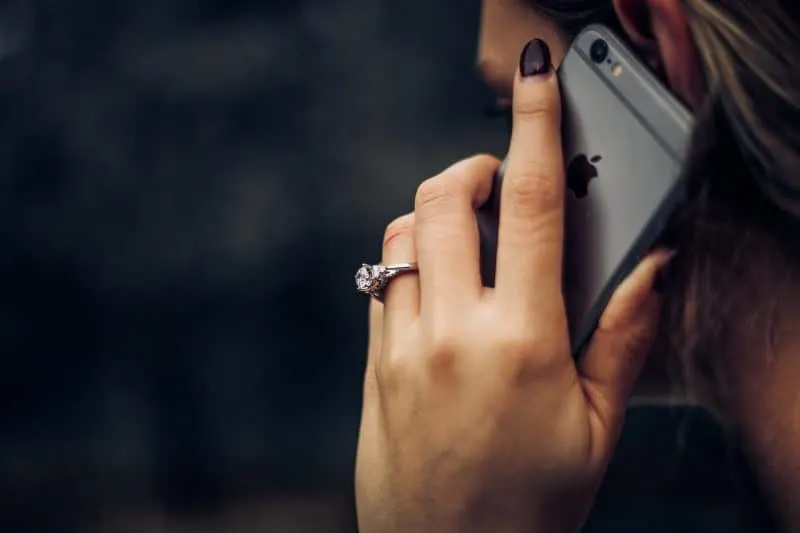 person talking on the phone