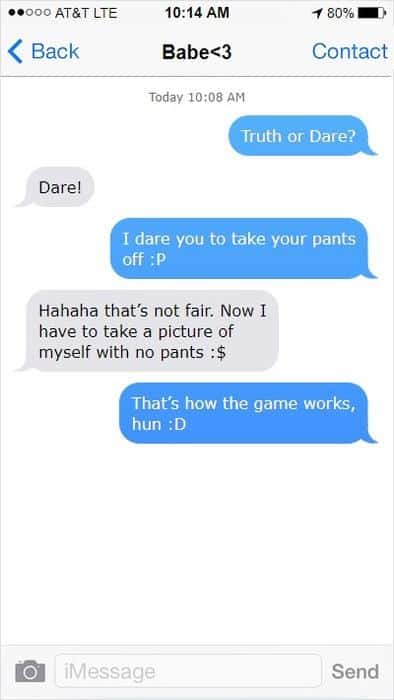 Truth Or Dare With Boyfriend Over Text