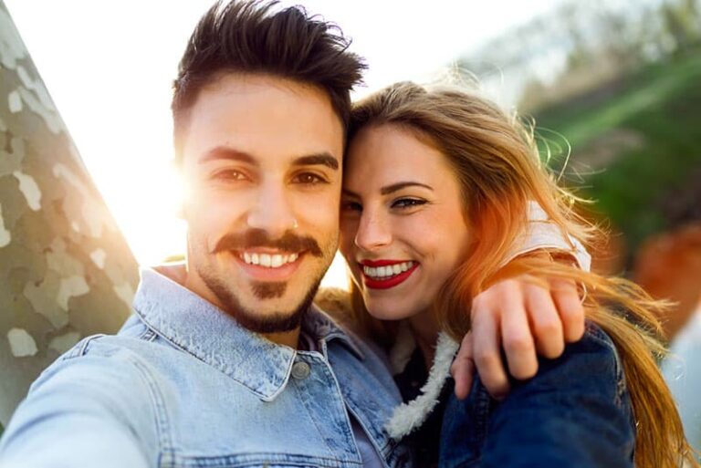 beautiful couple posing