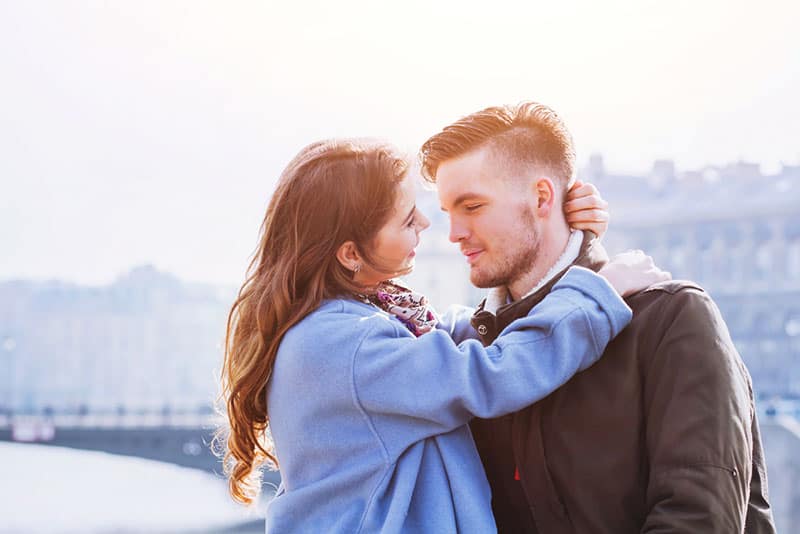 woman hugging her man