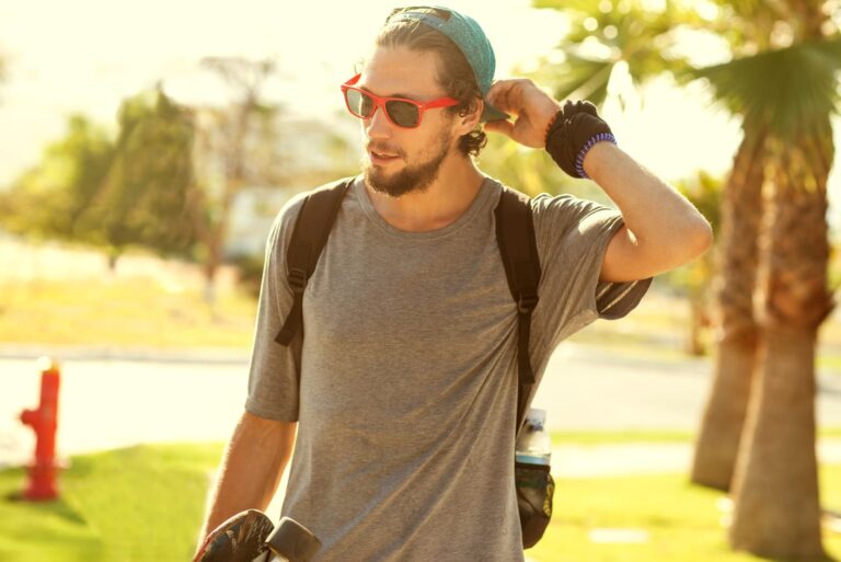 handsome man wearing sunglasses