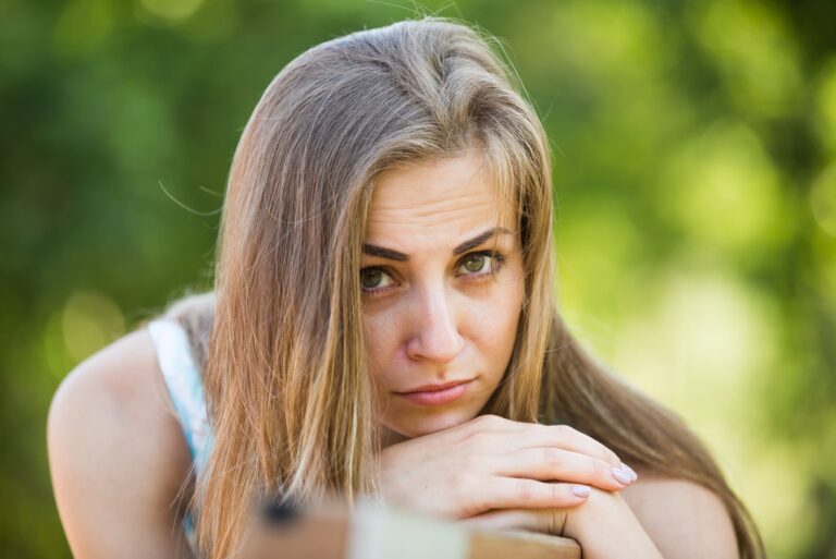 portrait of sad girl