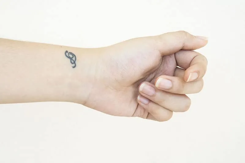 little tattoo on wrist