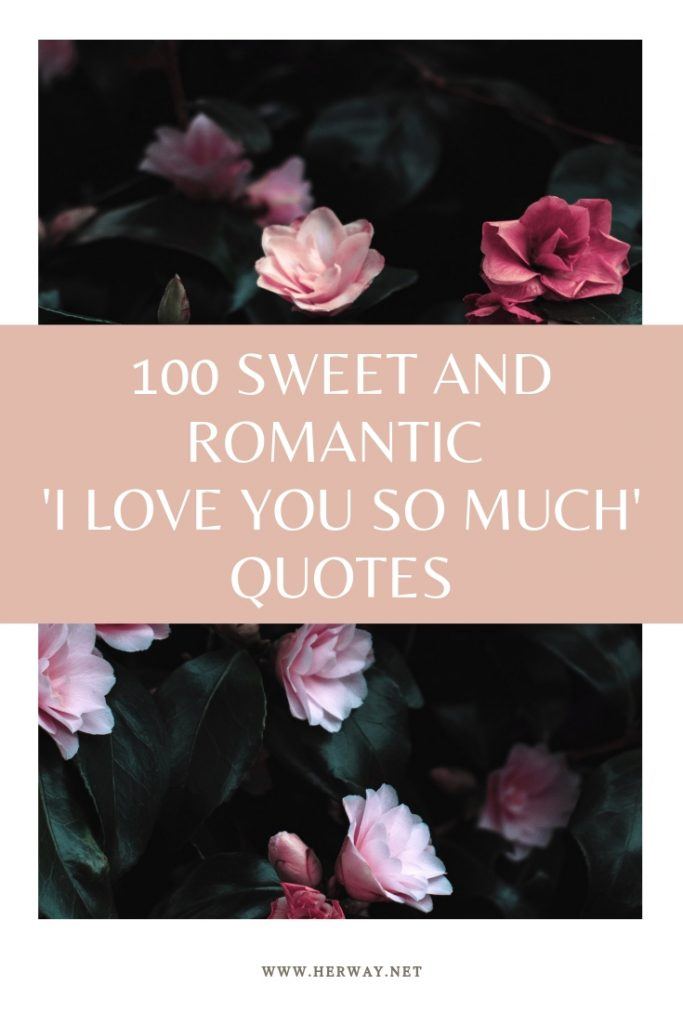 100 Sweet And Romantic 'I Love You So Much' Quotes