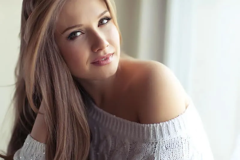 attractive woman posing