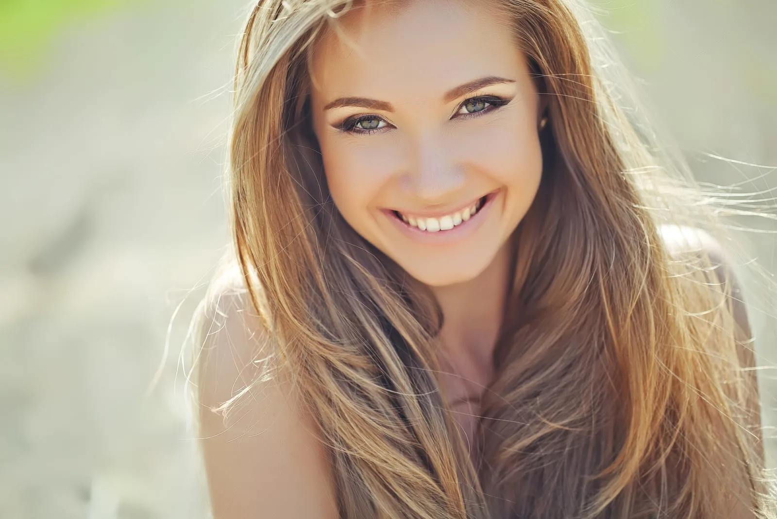 beautiful attractive woman smiling