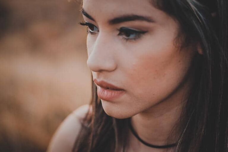close up photo of young beautiful brunette