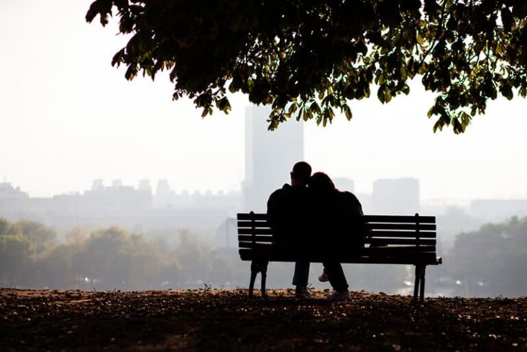 couple sitting on the bench