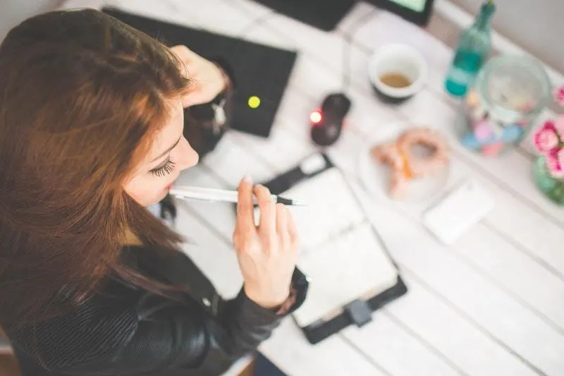 woman thinking about plan