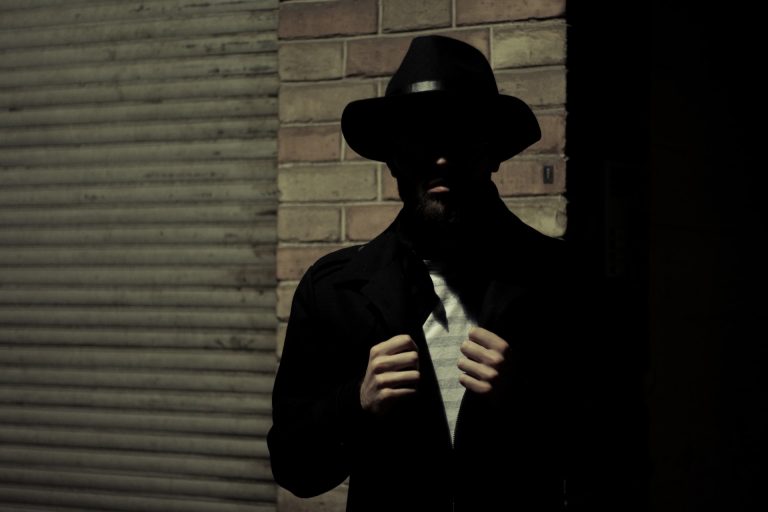 a man with a hat on his head
