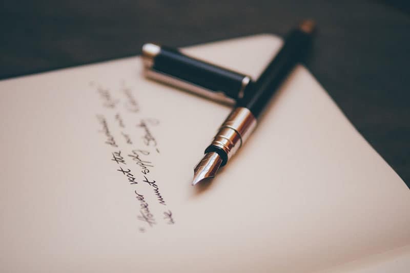 letter and the old fashioned pen