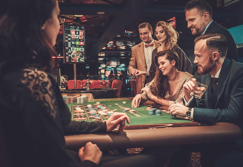 man gambling in casino