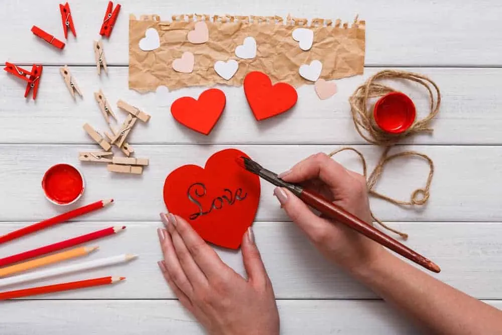 woman making a present