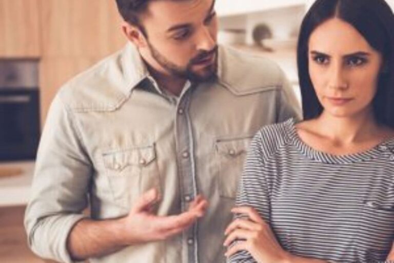 a man and a woman quarrel