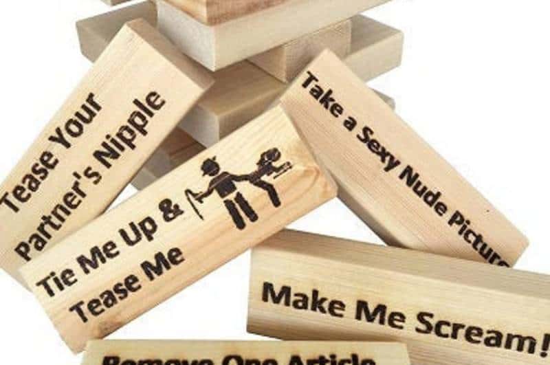 labeled jenga pieces