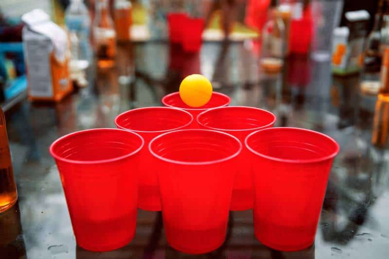 vasos de plástico para beer pong