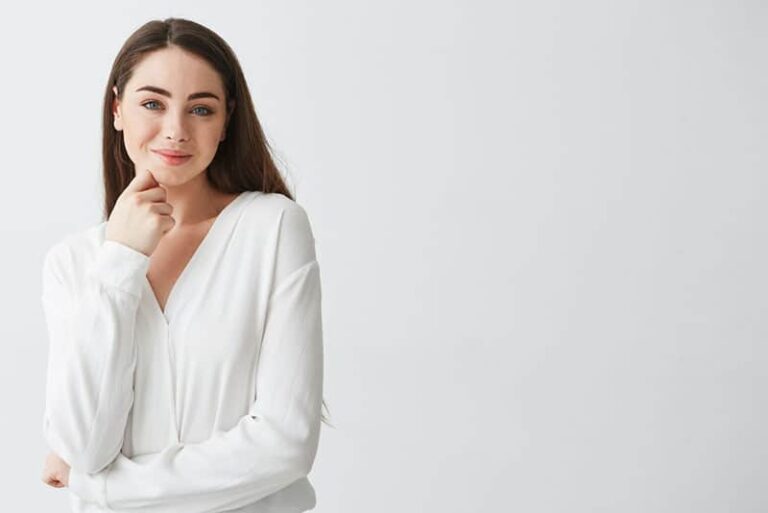 young smiling woman posing