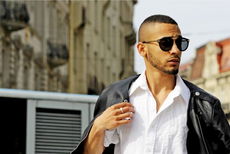 handsome man wearing sunglasses