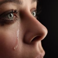 sad woman crying