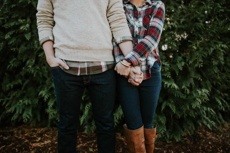 couple holding hands