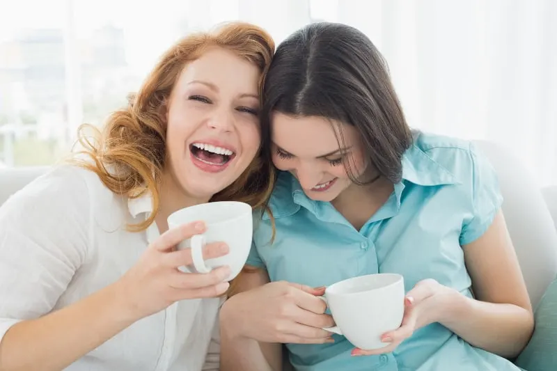 friends having tea time