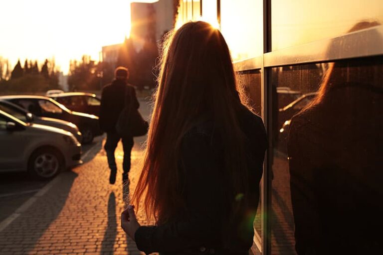 Quarrel of a young couple. Ending relationships.