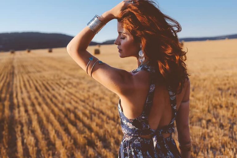 beautiful woman with red hair