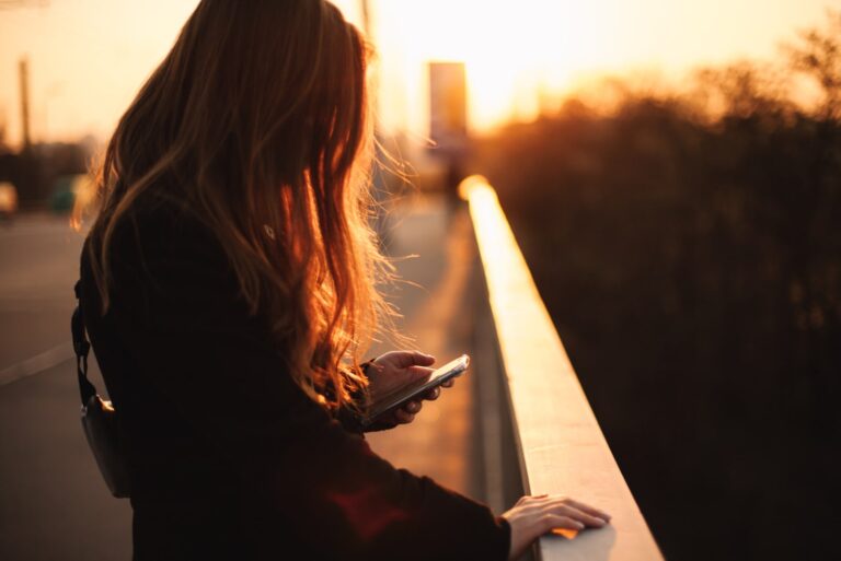 woman using smart phone