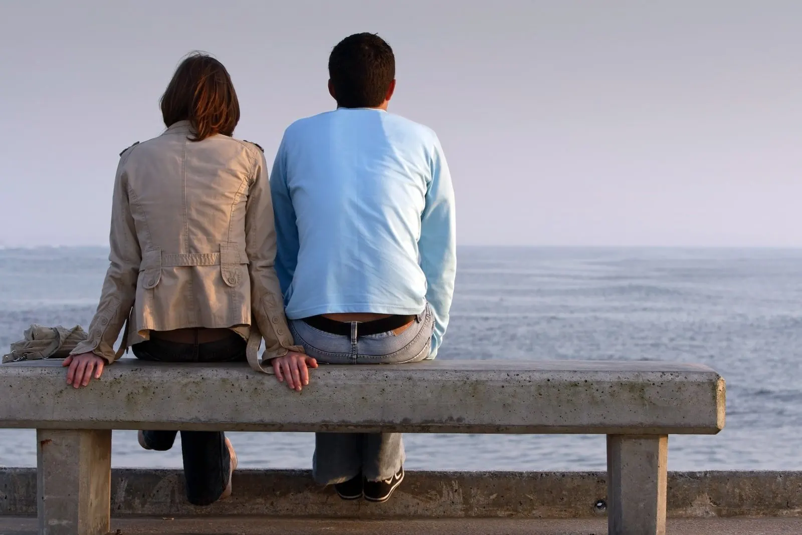 Couple looking at the ocean