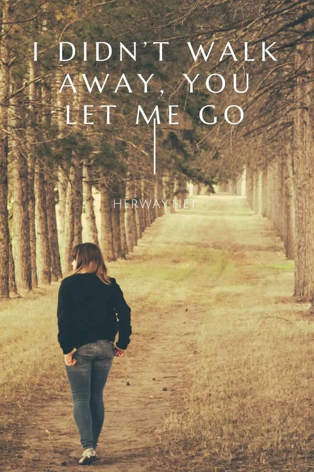 I Didn't Walk Away, You Let Me Go