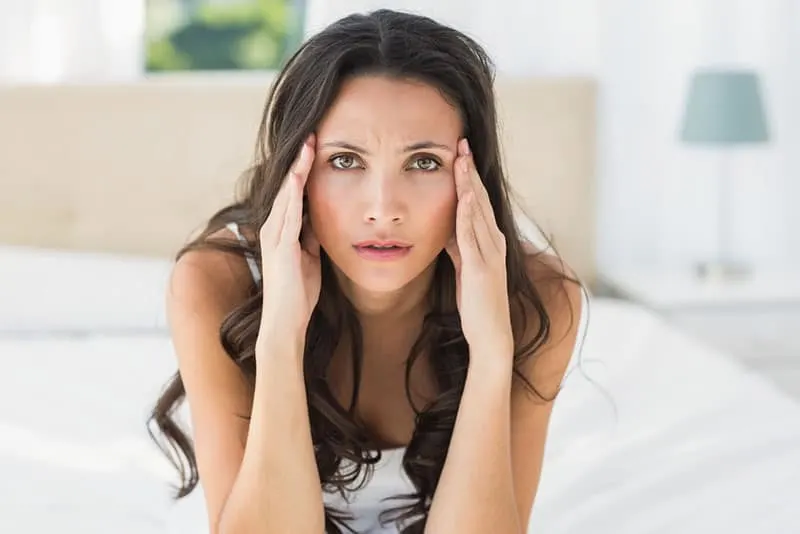 angry young woman posing