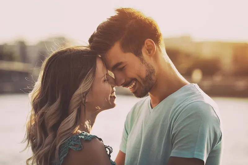 couple in love smiling 