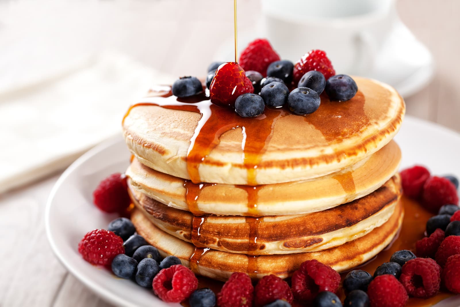 pancakes with wild berries