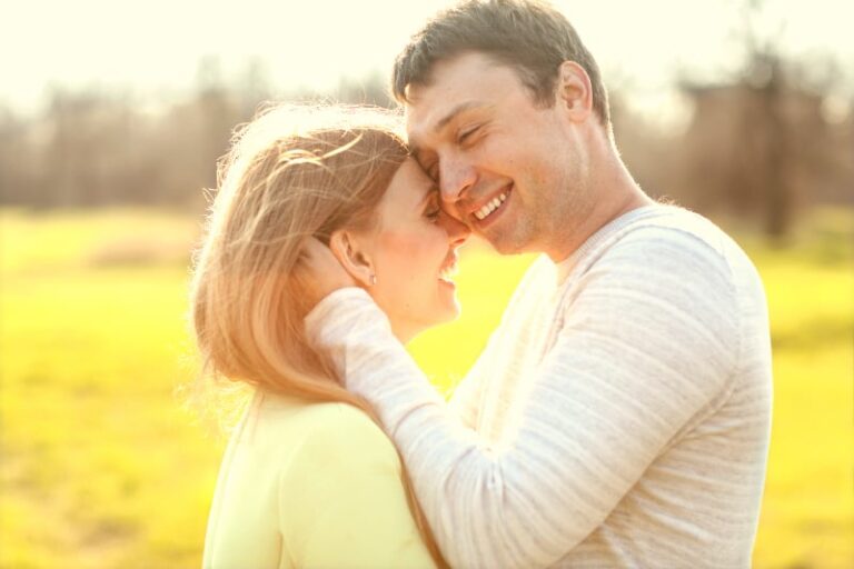 man in love with woman