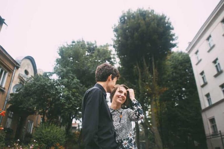 young beautiful couple in love